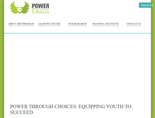 Tablet Screenshot of powerthroughchoices.org